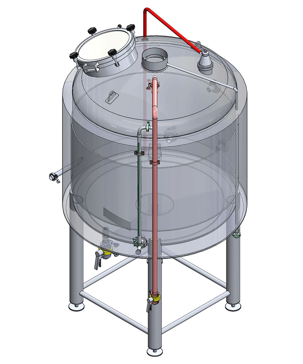 10BBL Double Wall Conical Beer Fermentation Tank 1000L stainless steel steam heating beer equipment 12BBL steam heating mashing beer equipment